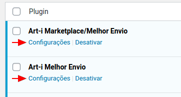Configuração API Melhor Envio
