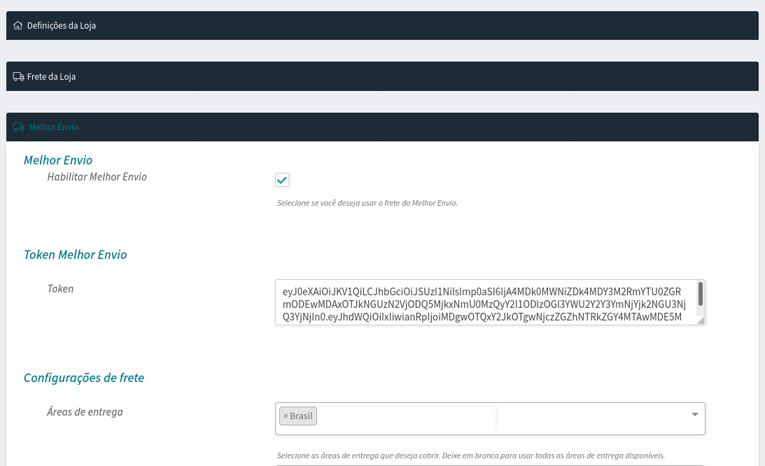 Campos do vendedor no painel do WCFM