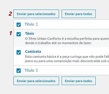Enviar para selecionados